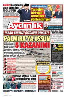 AYDINLIK GAZETESİ 12 Nisan 2025 gazete manşeti