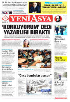 YENİ ASYA 12 Nisan 2025 gazete manşeti