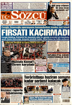 SÖZCÜ 14 Nisan 2025 gazete manşeti