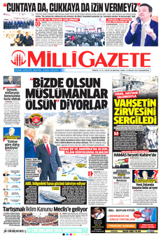 MİLLİ GAZETE 14 Nisan 2025 gazete manşeti