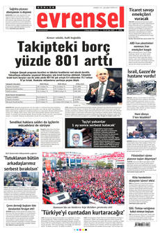 EVRENSEL 14 Nisan 2025 gazete manşeti