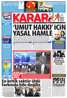 KARAR 13 Nisan 2025 gazete manşeti