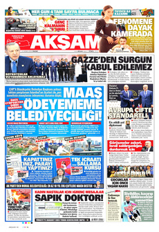 AKŞAM 13 Nisan 2025 gazete manşeti
