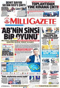 MİLLİ GAZETE 13 Nisan 2025 gazete manşeti