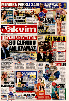 TAKVİM 13 Nisan 2025 gazete manşeti