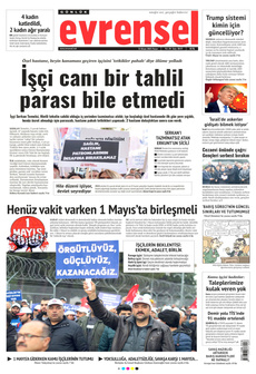 EVRENSEL 13 Nisan 2025 gazete manşeti