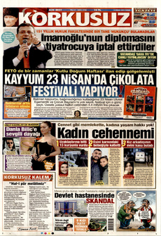 KORKUSUZ 13 Nisan 2025 gazete manşeti