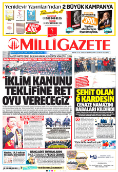MİLLİ GAZETE 15 Nisan 2025 gazete manşeti