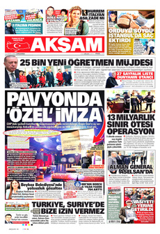 AKŞAM 16 Nisan 2025 gazete manşeti