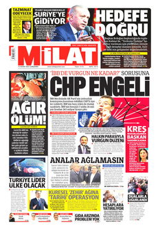 MİLAT 16 Nisan 2025 gazete manşeti