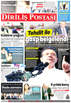 DİRİLİŞ POSTASI 16 Nisan 2025 gazete manşeti