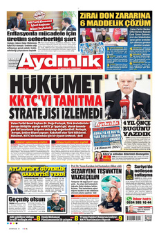 AYDINLIK GAZETESİ 17 Nisan 2025 gazete manşeti