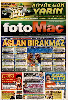 FOTOMAÇ 17 Nisan 2025 gazete manşeti