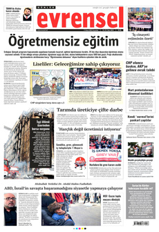 EVRENSEL 18 Nisan 2025 gazete manşeti