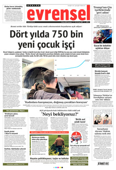 EVRENSEL 19 Nisan 2025 gazete manşeti