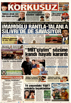 KORKUSUZ 19 Nisan 2025 gazete manşeti