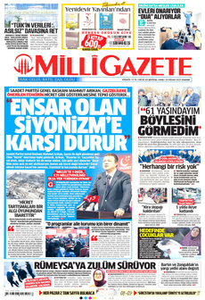 MİLLİ GAZETE 20 Nisan 2025 gazete manşeti