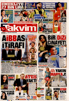TAKVİM 20 Nisan 2025 gazete manşeti