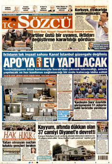 SÖZCÜ 21 Nisan 2025 gazete manşeti