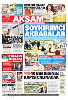 AKŞAM 21 Nisan 2025 gazete manşeti