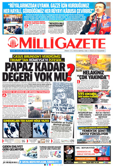 MİLLİ GAZETE 21 Nisan 2025 gazete manşeti