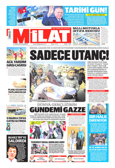 MİLAT 21 Nisan 2025 gazete manşeti