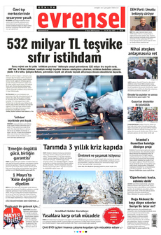EVRENSEL 21 Nisan 2025 gazete manşeti