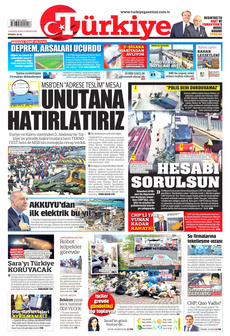 TÜRKİYE GAZETESİ 3 Mayıs 2025 gazete manşeti
