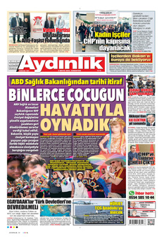 AYDINLIK GAZETESİ 3 Mayıs 2025 gazete manşeti