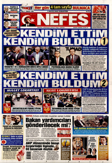 NEFES 3 Mayıs 2025 gazete manşeti