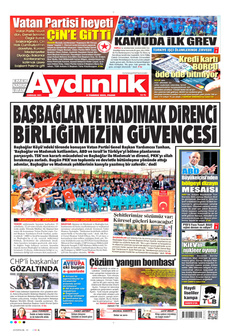 AYDINLIK GAZETESİ 6 Temmuz 2025 gazete manşeti