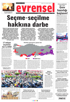 EVRENSEL 6 Temmuz 2025 gazete manşeti