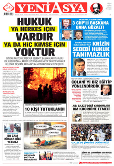 YENİ ASYA 6 Temmuz 2025 gazete manşeti