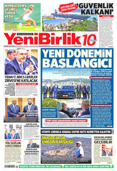 YENİBİRLİK 6 Temmuz 2025 gazete manşeti