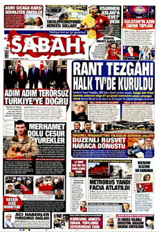 SABAH 8 Temmuz 2025 gazete manşeti