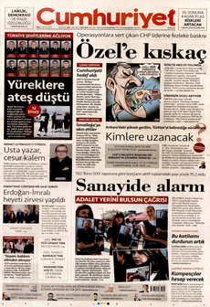 CUMHURİYET 8 Temmuz 2025 gazete manşeti