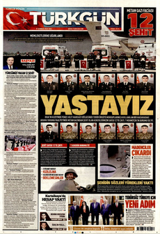 TÜRKGÜN 8 Temmuz 2025 gazete manşeti