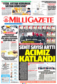 MİLLİ GAZETE 8 Temmuz 2025 gazete manşeti