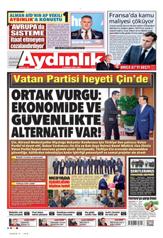 AYDINLIK GAZETESİ 8 Temmuz 2025 gazete manşeti