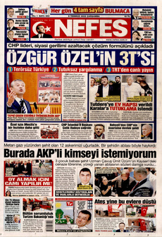 NEFES 9 Temmuz 2025 gazete manşeti