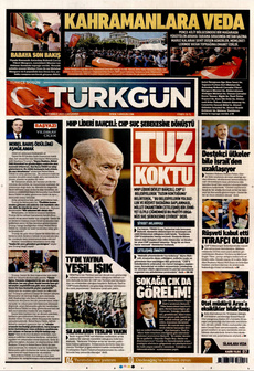 TÜRKGÜN 9 Temmuz 2025 gazete manşeti