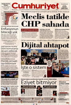CUMHURİYET 5 Ağustos 2025 gazete manşeti