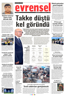 EVRENSEL 5 Ağustos 2025 gazete manşeti