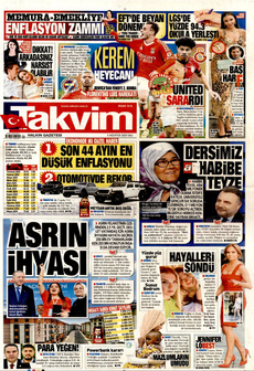 TAKVİM 5 Ağustos 2025 gazete manşeti