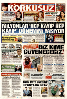 KORKUSUZ 5 Ağustos 2025 gazete manşeti