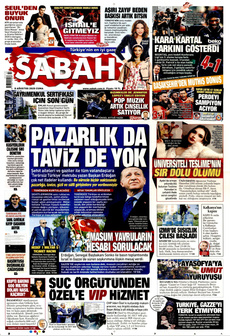 SABAH 8 Ağustos 2025 gazete manşeti