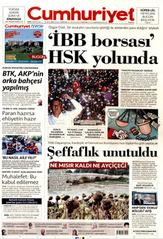 CUMHURİYET 8 Ağustos 2025 gazete manşeti