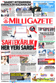 MİLLİ GAZETE 8 Ağustos 2025 gazete manşeti
