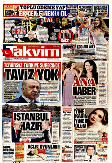 TAKVİM 8 Ağustos 2025 gazete manşeti