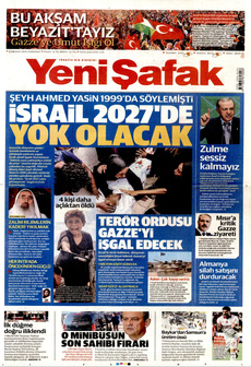 YENİ ŞAFAK 9 Ağustos 2025 gazete manşeti